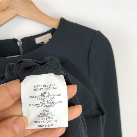 Neiman Marcus A.Moss Long Sleeve Black Top - Picture 8 of 8